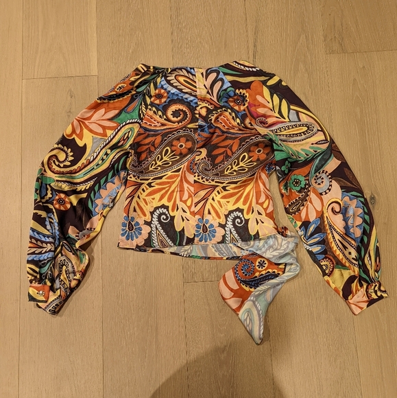 Colorful Paisley Women's Blouse - Picture 8 of 8